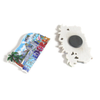 Individueller Lanzarote Harz-Kühlschrankmagnet 3D Strand Vulkan Souvenir Kühlschrankmagnet mit Eigenem Logo Design Werbe-Kühlschrankmagnet
