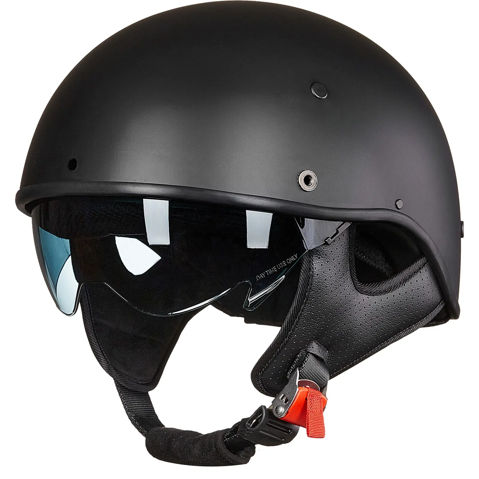 ILM Fiberglass Half Helmet Motorcycle Men Women Adult Open Face Motorcycle Helmes with Sun Visor DOT 731