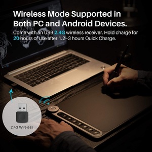 Creativo <span class=keywords><strong>Huion</strong></span> Inspiroy Dial Q620M tableta gráfica inalámbrica arte digital <span class=keywords><strong>tablet</strong></span> - Product Image 6