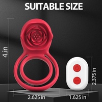 Erwachsenen-Sexspielzeug Rosen-Sperma-Verschlussring Silikon-Penis-Trainer Fernbedienung Paar-Vibrationsring mit Zeitverzögerung Sexspielzeug OEM ODM