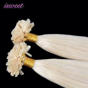 Extensiones de Cabello Natural Remy Platino con Keratina Italiana Súper Blanca, 100% Cabello Humano Rubio, Punta en U, 24 Pulgadas, Doble Trama a Máquina - Product Image 2