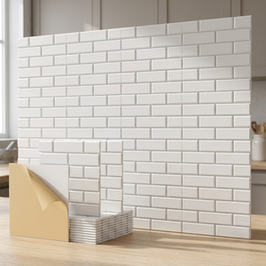 Paneles Acústicos Autoadhesivos de Poliéster Modernos |   Azulejos Acústicos Impermeables Ecológicos, Diseño de Modelo 3D, NRC 0.5, 3 Años - Product Image 3