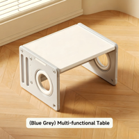 Table et chaise multifonctionnelles 4-en-1 pour enfants, pliables, avec bureau de construction, chevalet d'art et rangement pour jouets, pour chambre et école