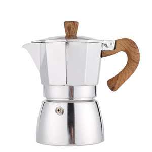 Olla italiana de octangona gruesa de plata, hervidor de café hecho a mano, <span class=keywords><strong>moka</strong></span> - Product Image 2