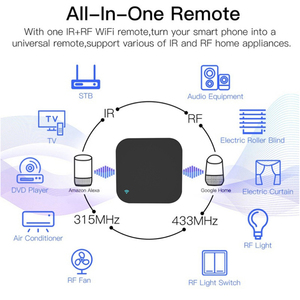 Télécommande Universelle SIXWGH Compatible Alexa/Google Home à Commande Vocale 433/315MHz, Contrôle d'Applications pour Climatiseur/<span class=keywords><strong>TV</strong></span>/Rideau/Lumière, WiFi IR+RF Certifiée CE - Product Image 3