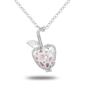 Collar con Colgante de Perlas y Flores de Estilo Europeo Americano B01030 con Diseño de Ostra y Deseos de Amor - Product Image 6