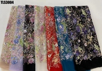 Haute qualité africain français dentelle tissu Net paillettes dentelle mariée robe de mariée Tulle dentelle Ghana robe femmes vêtements fête