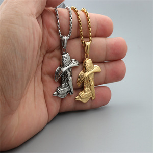 yunnique Cowboy Hat And <b>Boot</b> Pendant Necklace Tibetan Silver Unisex Fashion Gift Jewelry - Product Image 2