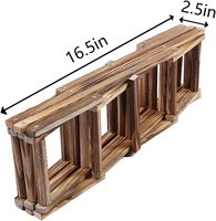 Casier à vin multifonction Supports de rangement en bois pour bouteilles de vin Comptoir en bois d'acacia pliable Support pour bouteilles de vin Étagère de présentation