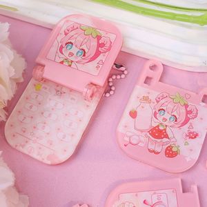 Acrylic Double Sided <b>Flip</b> <b>Phone</b> Pendant <b>Mobile</b> <b>Phone</b> Charms Keychains Key Ring Hanging Cartoon Keychain Cute - Product Image 4