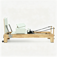 Reformer de Pilates en bois haut de gamme, durable et de haute qualité, avec conception sécurisée et garantie de 3 ans pour une utilisation en salle de sport, de yoga ou de studio de Pilates