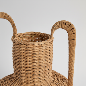 Jarrón de Piso Tejido a Mano de Ratán Natural Koby - Vietnam - Product Image 1