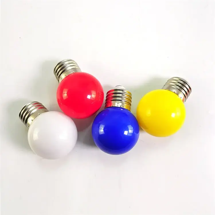 Lampu LED dekorasi Natal, lampu LED warna-warni E27 RGB DC 12V 24V bohlam LED hemat energi, lampu bola luar ruangan
