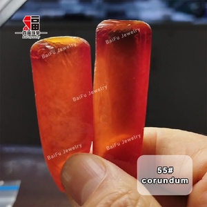 Bijoux Baifu 21 #   22 #   55 #   <span class=keywords><strong>Saphir</strong></span> brut en corindon synthétique <span class=keywords><strong>de</strong></span> <span class=keywords><strong>couleurs</strong></span> spéciales - Product Image 2