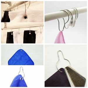 Crochets de rideau de douche en argent tendance EWANG pour salle de bain (vente en gros) - Product Image 5