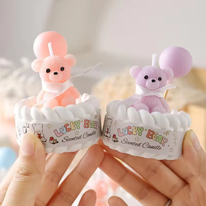 Velas Aromáticas de Cera de Soja con Forma de Oso, Creativas y Lindas, en Frascos de Yeso, Hechas a Mano, para Decoración del Hogar, Venta al Por Mayor - Product Image 5