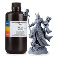 Resin ELEGOO Mirip ABS 3.0 Abu-abu 1kg Kekuatan & Presisi Tinggi, Viskositas Rendah Fotopolimer UV-Curing untuk Printer 3D MSLA DLP LCD