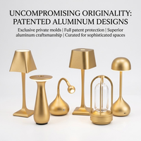 Lampe de Table LED Rechargeable Sans Fil à Touche, Design Moderne du Fabricant, pour Restaurants, Décoration de Luxe, Hôtels, Lampe de Nuit Portable à Batterie