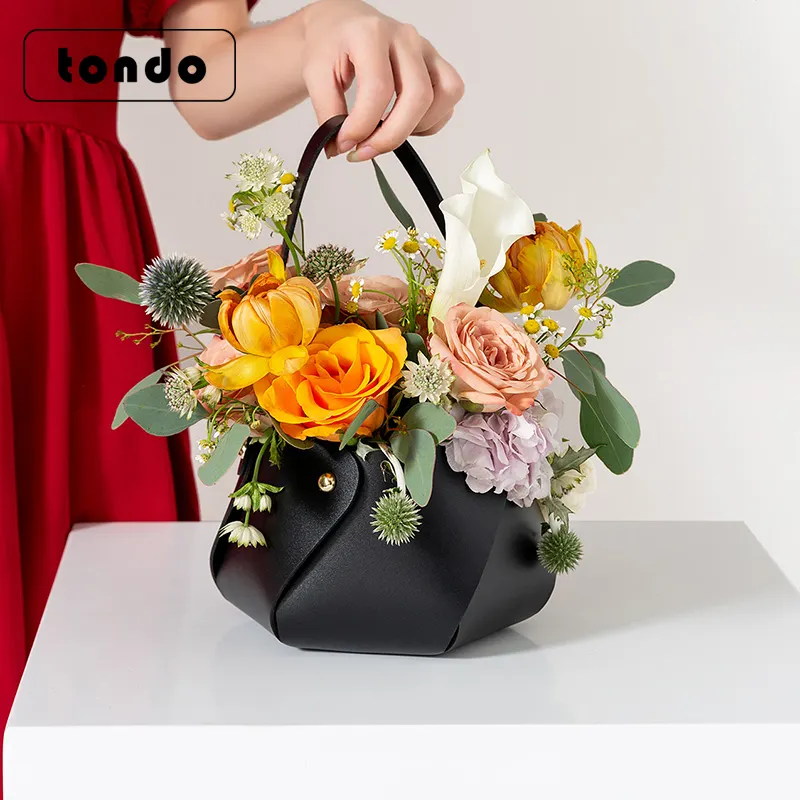 2024 Leather Flower Basket For Wedding Girl