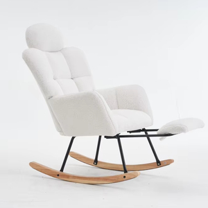 Moderna Poltrona Reclinabile a Dondolo Bianca per Soggiorno, Ufficio o Appartamento d'Albergo - Product Image 2