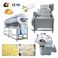 Machine à éplucher les fruits et légumes 500 kg/h, éplucheuses à rouleaux, nettoyeur d'oignons, ligne de production de découpe de légumes