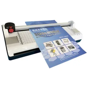 Máquina laminadora saco térmico, SG-320E 320 2 rolos 13 polegadas com cortador de papel e rodeador de canto