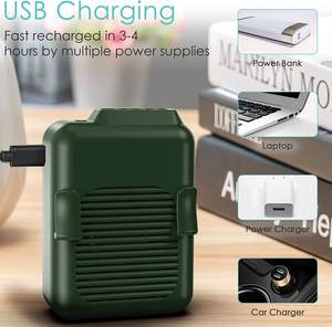 0.51lb ligero <span class=keywords><strong>COLLAR</strong></span> COLGANTE usable ventilador sin aspas portátil 3 velocidades enfriador de aire recargable hogar exterior plástico - Product Image 5