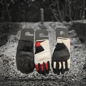 Guantes de Motocross de Cuero y Fibra de Carbono, Completos, Transpirables, Antideslizantes, con Pantalla Táctil, para Deportes al Aire Libre, Resistentes a Caídas - Product Image 3