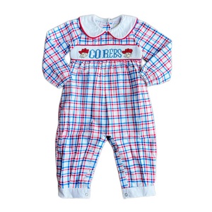 Macacão Infantil YIHUI Estilo Fofo de Verão Atacado, Bordado em Algodão Xadrez, Respirável e Confortável - Product Image 3