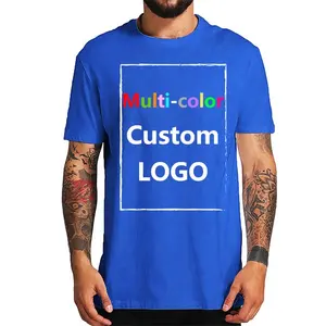 Print On Demand Dropshipping Blank Men's T shirt OEM Logo Shopify Customized Plus Size Tee Shirt Pure Cotton Custom T-shirt
