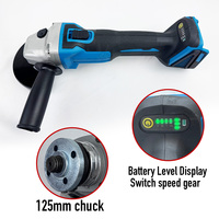 Meuleuse d'angle sans fil 20V à moteur sans balais, polisseuse portative haute puissance avec interrupteur à bascule, alimentée par batterie
