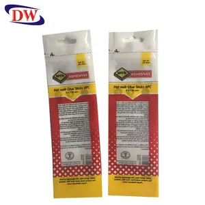 recycle custom logo printed clear window zipper glue stick packaging plastic bag