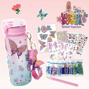 <b>Kids</b> Decorate Your Own <b>Water</b> <b>Bottle</b> Kits Gem Diamond Arts and Crafts Girls Children Painting DIY Creative Toy - Product Image 1