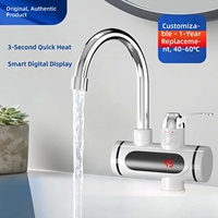 Chauffe-eau électrique instantané avec affichage numérique LED pour robinets de cuisine et de salle de bain, pour un chauffage rapide de l'eau chaude