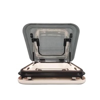 Rv toit ouvrant en aluminium voiture toit fenêtre rv lucarne avec lumière LED avec écran de gaze rideau occultant
