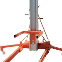 Plateforme de travail aérienne portable manuelle à manivelle en aluminium, hauteur de levage 2-8m, capacité de charge 200-300kg, pour usage domestique