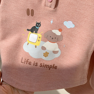 Un nouvel ensemble sweat-shirt à capuche deux pièces pour filles, élégant et tendance, pour l'automne. - Product Image 4