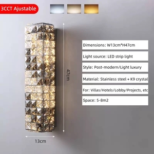 <span class=keywords><strong>Applique</strong></span> <span class=keywords><strong>murale</strong></span> décorative carrée chromée 3 CCT, alimentée par courant alternatif, non étanche, <span class=keywords><strong>pour</strong></span> <span class=keywords><strong>escalier</strong></span>, montage en saillie, 10W - Product Image 4
