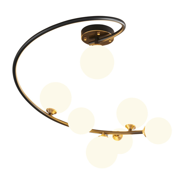 Nordic Light Luxury Creative Personality Modern Minimalist Designer Room Round Ball Magic Bean Molecular Bedroom Ceiling Light