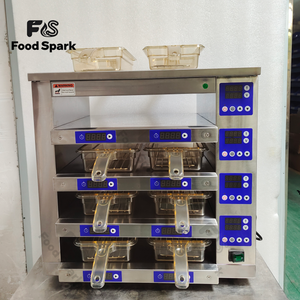 Vitrine chauffante de <span class=keywords><strong>comptoir</strong></span> pour burgers et galettes de viande, 2/3/4 niveaux, 6/8 bacs, pour <span class=keywords><strong>McDonald</strong></span>'s et KFC, pour la restauration rapide, modèle très demandé - Product Image 6