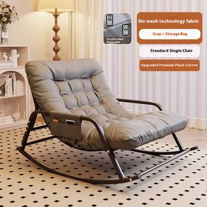 كرسي استرخاء هزاز بتصميم أريكة استرخاء مفردة للبالغين، من المصنع مباشرة، مثالي لغرفة النوم وغرفة المعيشة وأوقات الفراغ، تصميم عصري شهير - Product Image 3