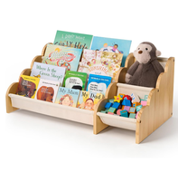 Meilleures ventes : Bibliothèque Montessori 2-en-1 pour tout-petits, étagère à livres pour enfants orientée vers l'avant avec bac de rangement pour jouets, idéale pour chambre d'enfant, salle de jeux, chambre à coucher