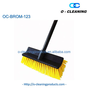 Brosse à <span class=keywords><strong>terrasse</strong></span> à poils durs améliorée O-Cleaning, brosse à récurer le sol avec manche, nettoyeur de sol double face intérieur/extérieur - Product Image 2