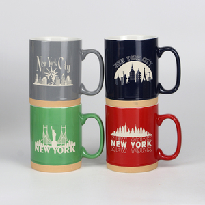 Thiết kế tối thiểu New York City Silhouette xem lưu niệm Laser khắc gốm cốc cà phê - Product Image 6