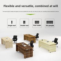 Bureau moderne 1.2m Bureau d'ordinateur Tiroirs extensibles 1.4m Bureau Patron Employé Chaise de bureau Combinaison Simple Panneau à usage domestique