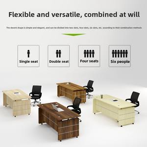 Bureau moderne 1.2m Bureau d'ordinateur Tiroirs extensibles 1.4m Bureau <span class=keywords><strong>Patron</strong></span> Employé Chaise <span class=keywords><strong>de</strong></span> bureau Combinaison Simple Panneau à usage domestique - Product Image 5