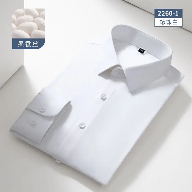 CUSTOM men's big and tall easy care silk blended stretch Dress Shirt 8 colors