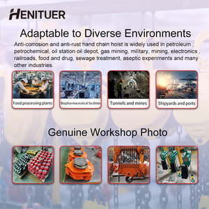 HENITUER S3012 Alat Pengangkat Tuas Baja Tahan Karat 0.75-9Ton 1.5-9M Dioperasikan Manual dengan Rantai Pengangkat Manual untuk Mengangkat - Product Image 5
