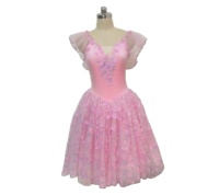Filles Robe Costumes Adulte Rose Dentelle Cheville Longueur Ballet Tutu Robe Enfants Lycrial Performance Porter Danse Ballet Tutu Robe