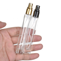 Vente en gros de flacons de parfum vides portables à fond épais de 10 ml, mini flacons transparents rechargeables, flacons de parfum en verre de qualité pour échantillons